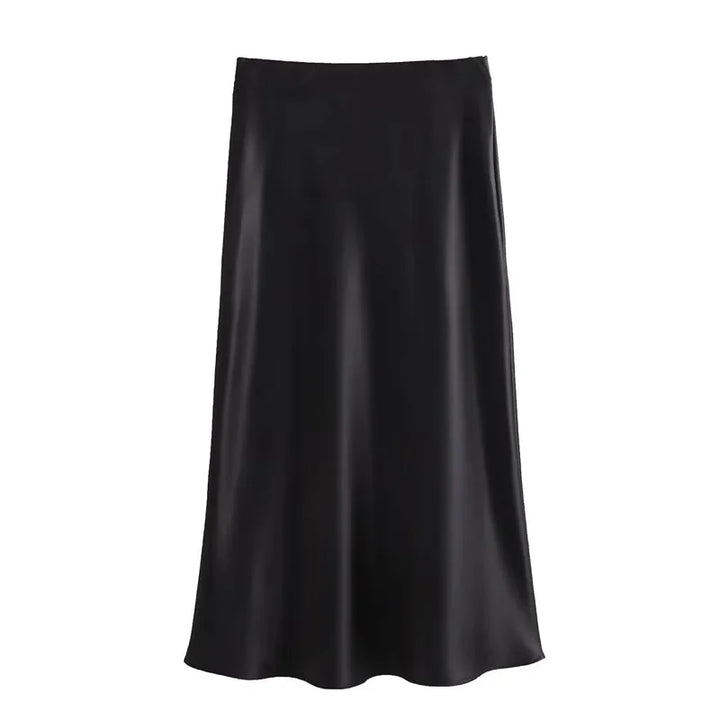 Drew | Eleganter Satin-Midi-Rock mit zeitlosem Design