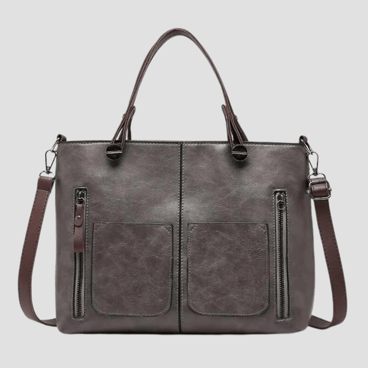 Stilvolle Vintage-Leder-Schultertasche