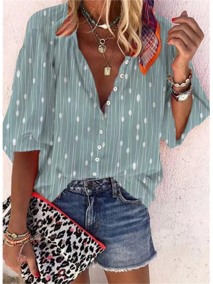 Carly | Luftige Elegante Boho-Bluse" could be rewritten as "Carly | Leichte, Elegante Boho-Bluse" or "Carly | Fließende Elegante Boho-Bluse.