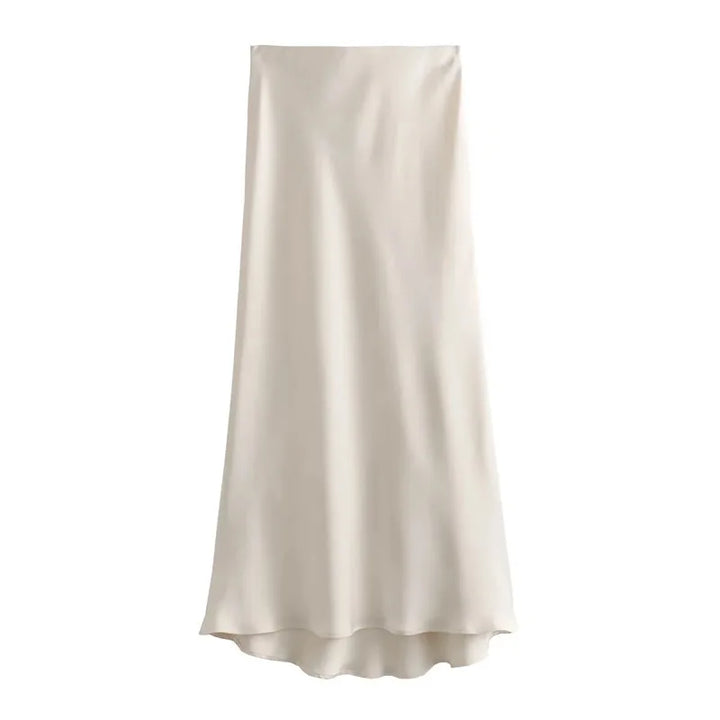 Drew | Eleganter Satin-Midi-Rock mit zeitlosem Design