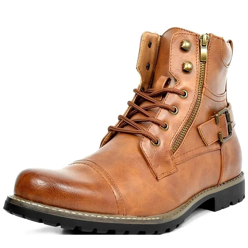Phoenix | Leather Lace-Up Ankle Boots
