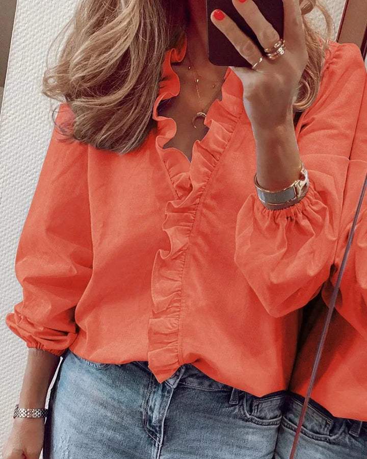 Enola | Elegante Bluse mit verspielten Rüschen
