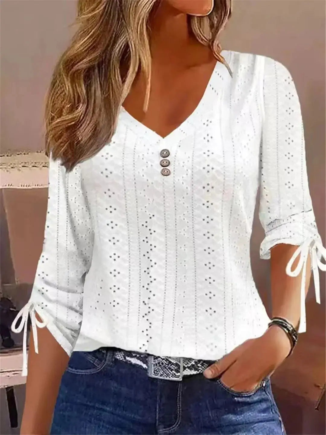Maybelle | Elegante Bluse mit V-Ausschnitt-Design