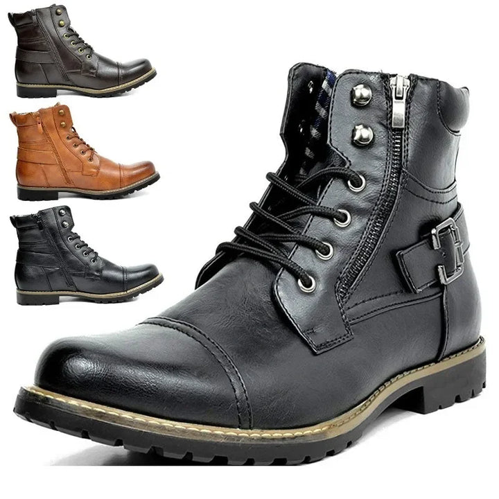 Phoenix | Leather Lace-Up Ankle Boots
