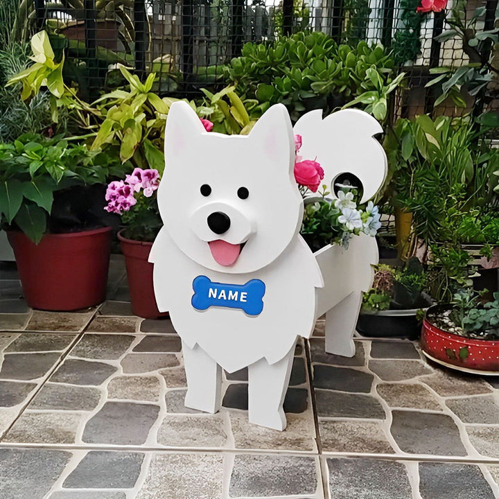 Samoyed Flower Pot