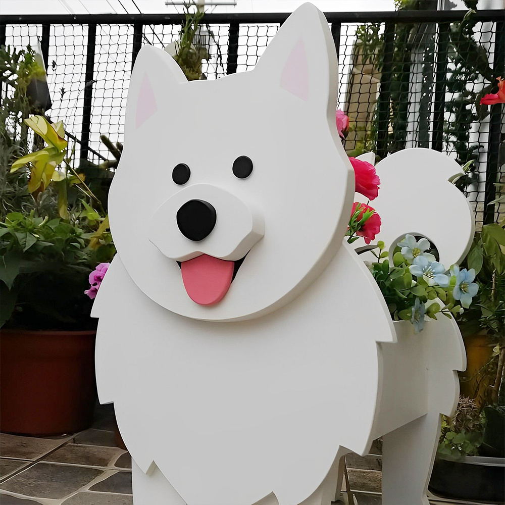 Samoyed Flower Pot