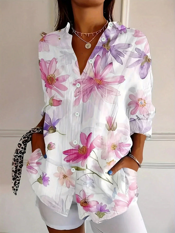 Annika | Farbenfrohe Bluse mit verspieltem Muster