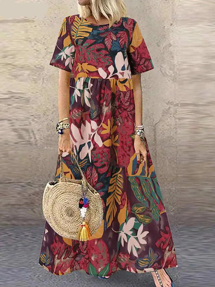 Suzie | Elegantes Maxikleid mit charmantem Muster