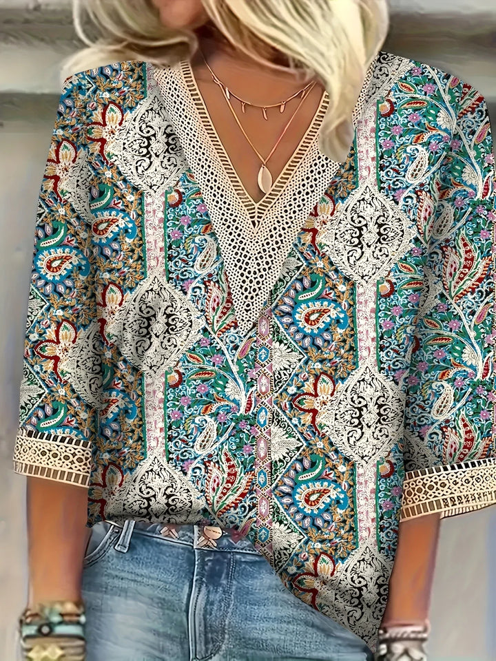 Nela | Stilvolle Bluse mit verspieltem Muster