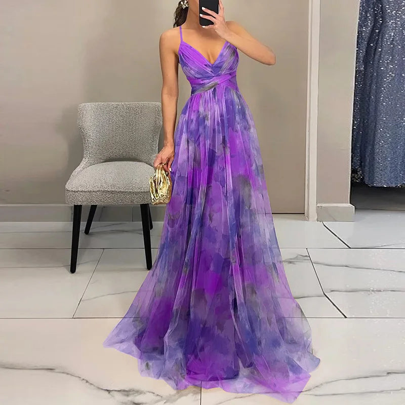 Luna – Elegantes Maxi-Blumenkleid