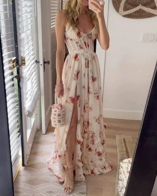 Crizelda | Maxikleid mit Blumenmuster 