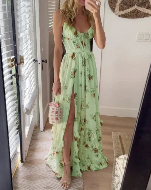 Crizelda | Maxikleid mit Blumenmuster 