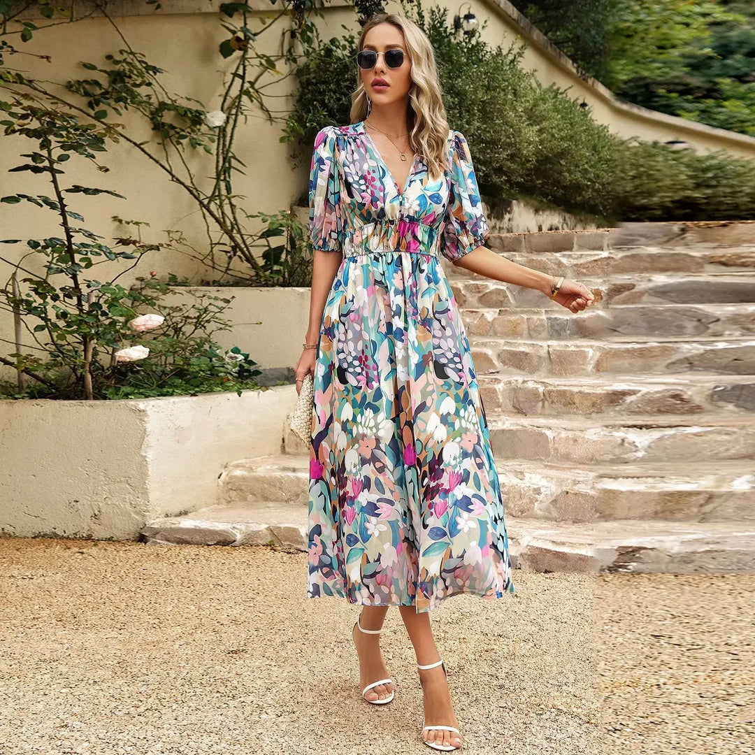Ezme | Verspieltes Midi-Kleid mit charmantem Print