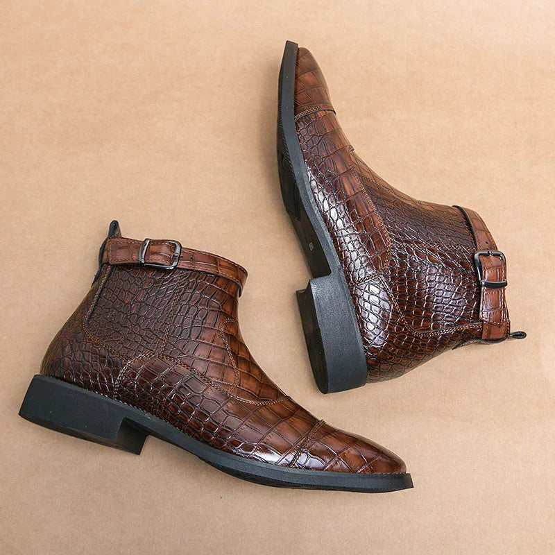Dylan | Kunstleder Stiefeletten mit Schnalle