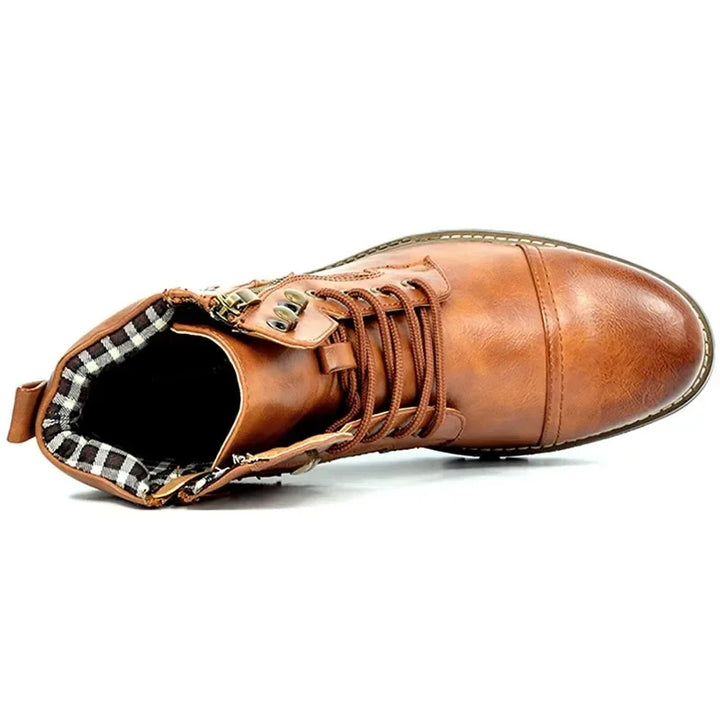 Phoenix | Leather Lace-Up Ankle Boots