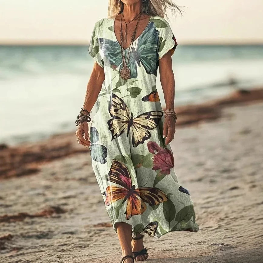 Michelle | Farbenfrohes Maxikleid