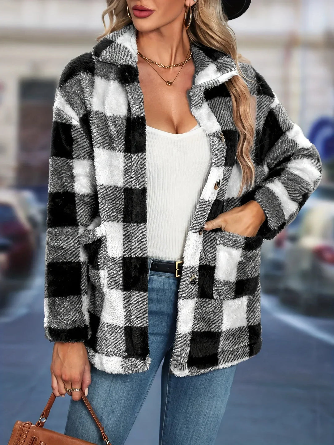 Carla | Lässige kariertes Jacke
