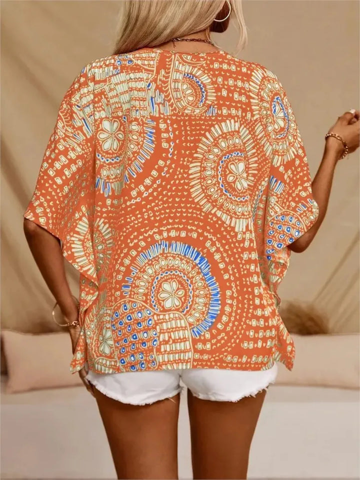 Ellaine | Boho-Bluse mit auffälligem Muster