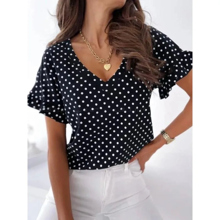 Velia | Stilvolle Bluse mit Polka-Dot-Design