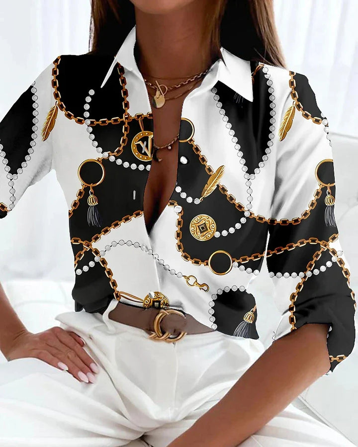 Viola | Bluse mit modernem Druck