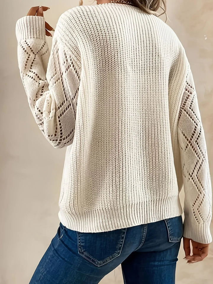 Elvira | Eleganter Pullover mit Spitzen-Details