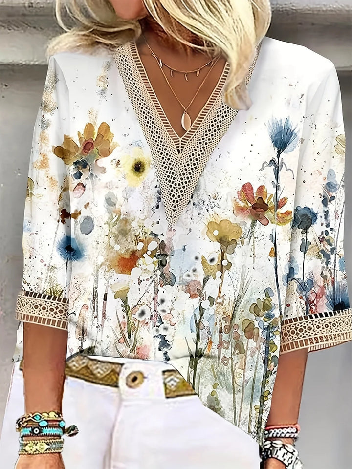 Nela | Stilvolle Bluse mit verspieltem Muster
