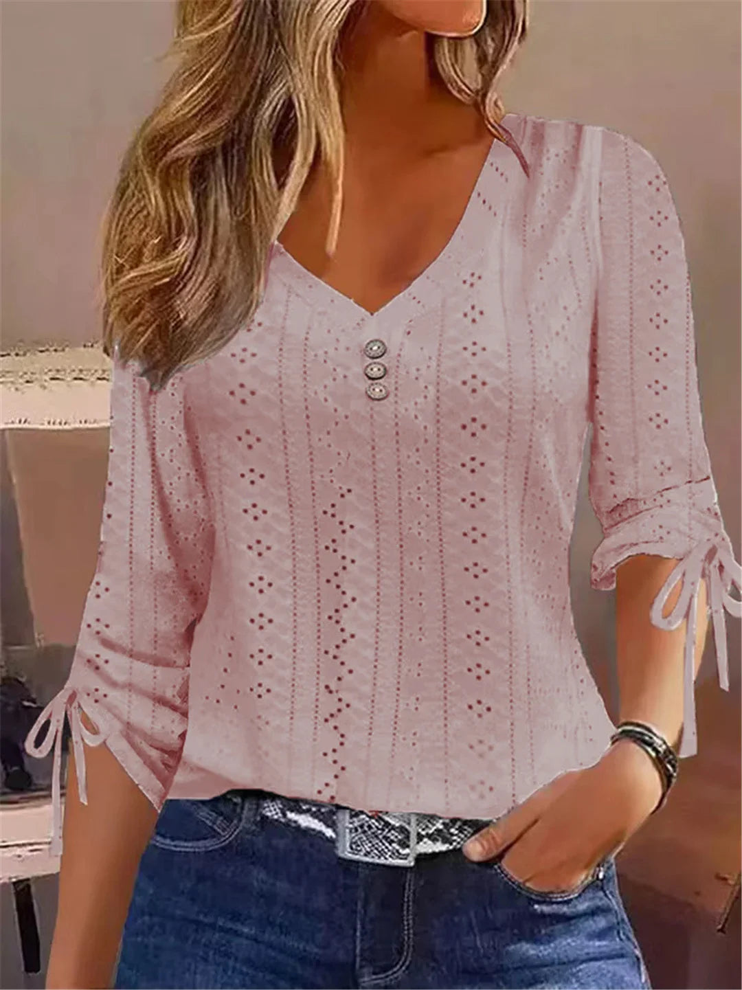 Maybelle | Elegante Bluse mit V-Ausschnitt-Design