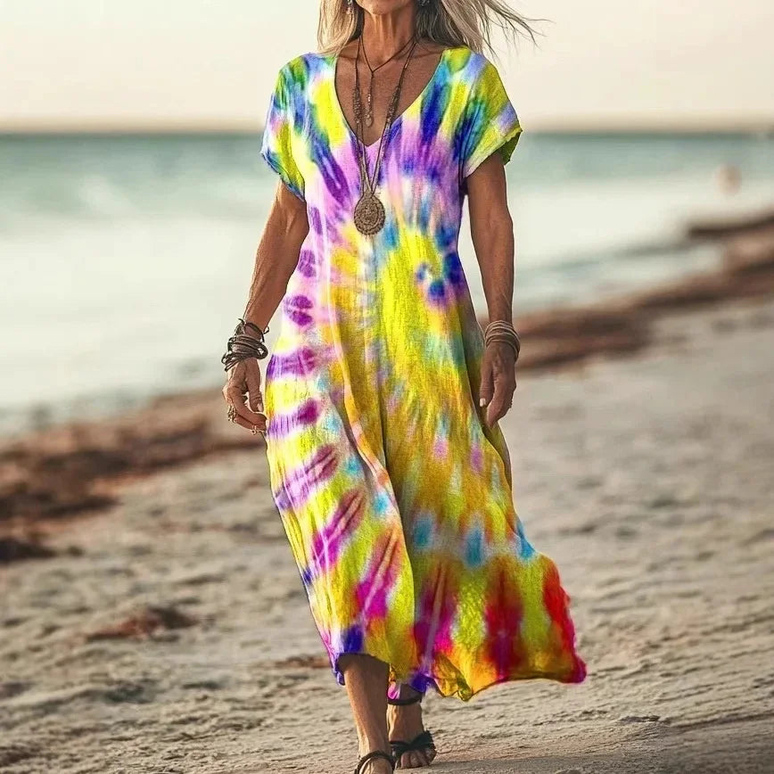 Michelle | Farbenfrohes Maxikleid