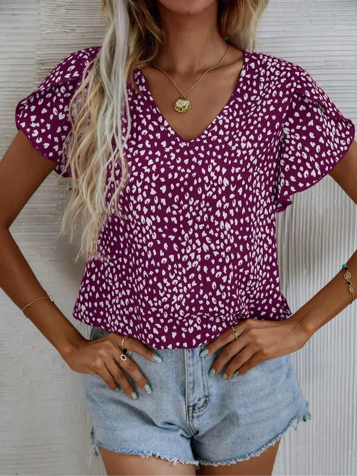 Cassidy | Elegante Bluse mit modernem abstraktem Muster