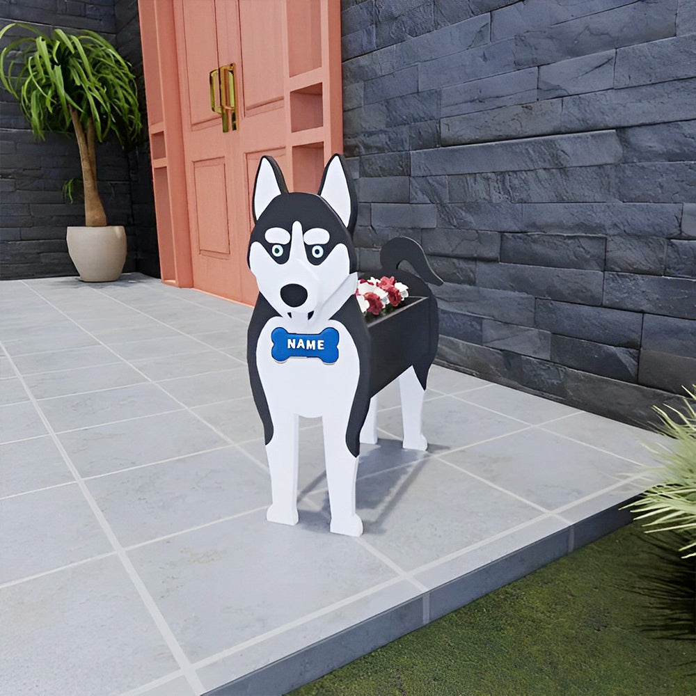 Sibirischer Husky Pflanztopf