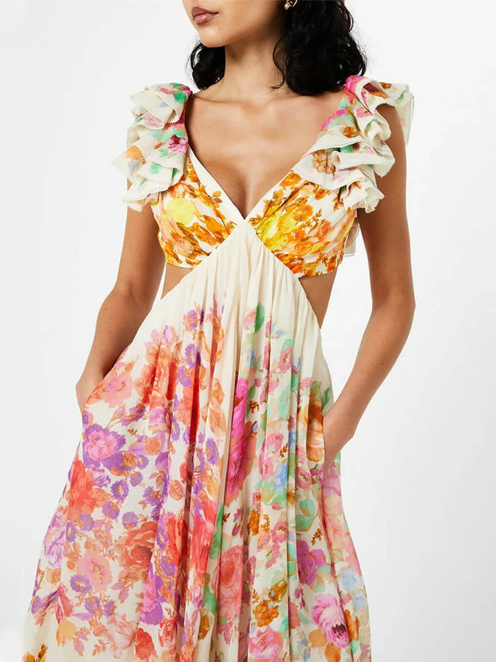 Luise | V-Ausschnitt-Kleid mit offenem Rücken