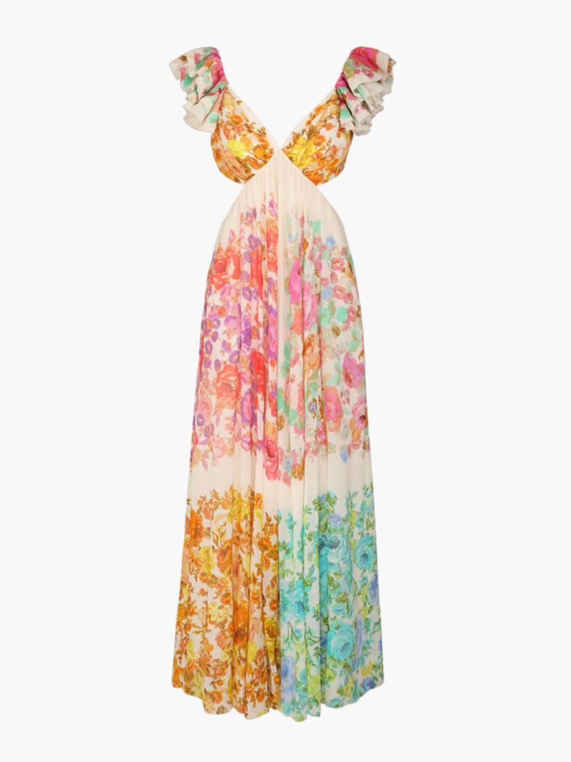 Luise | V-Ausschnitt-Kleid mit offenem Rücken
