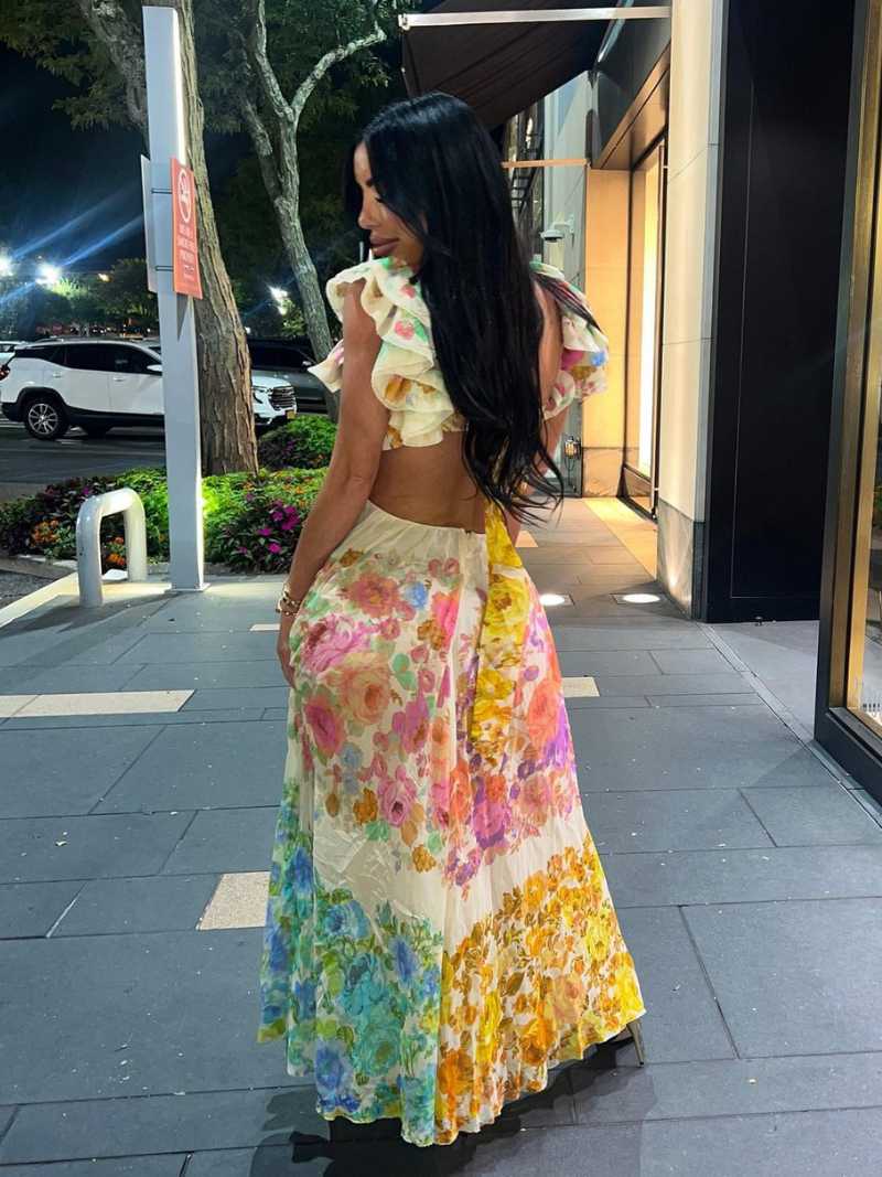 Luise | V-Ausschnitt-Kleid mit offenem Rücken