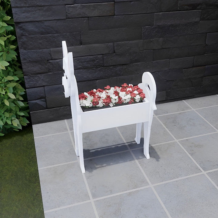 Blumentopf mit Schweizer Schäferhund-Motiv
