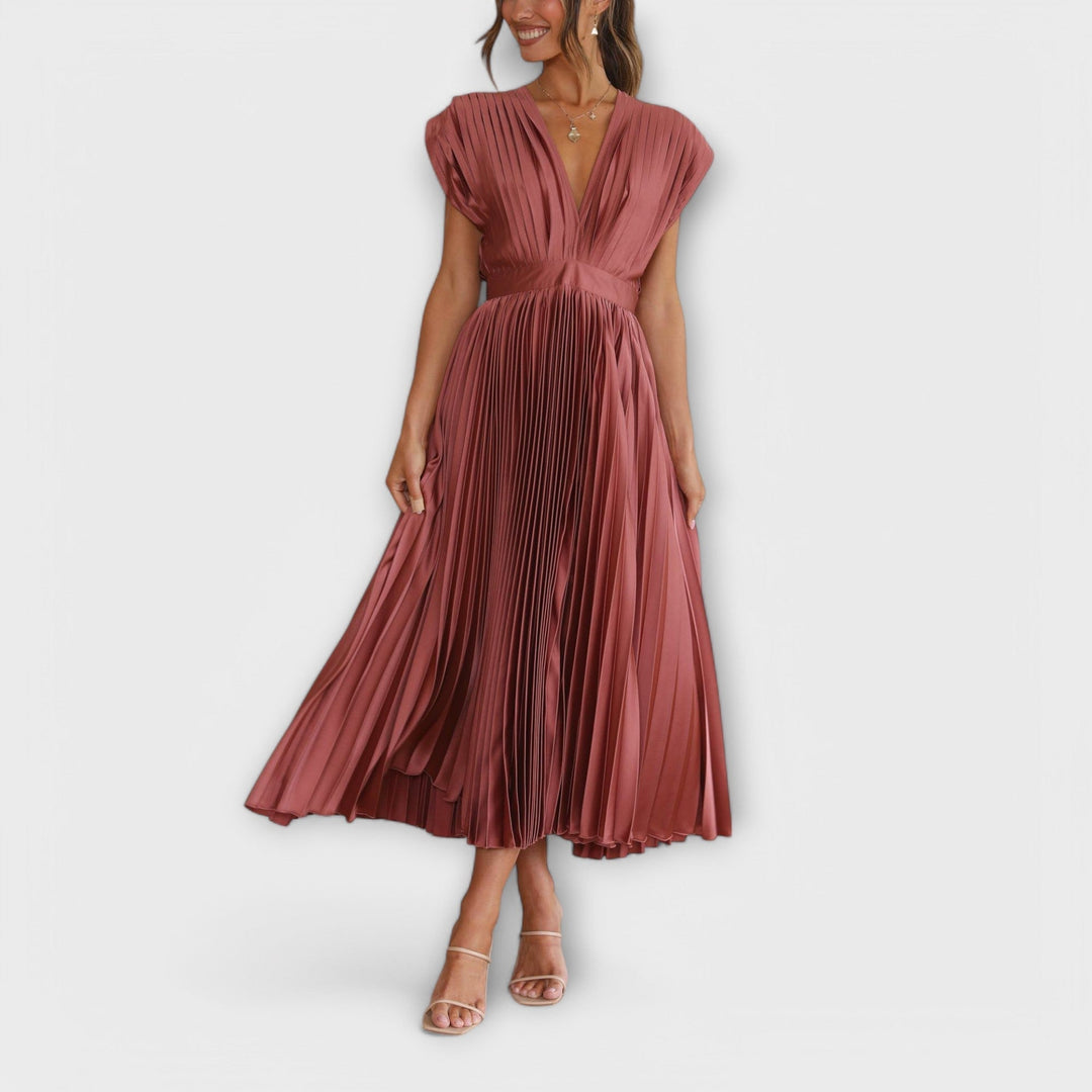 Maria - Elegantes Plissee-Kleid