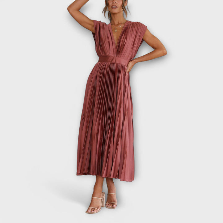 Maria - Elegantes Faltenkleid