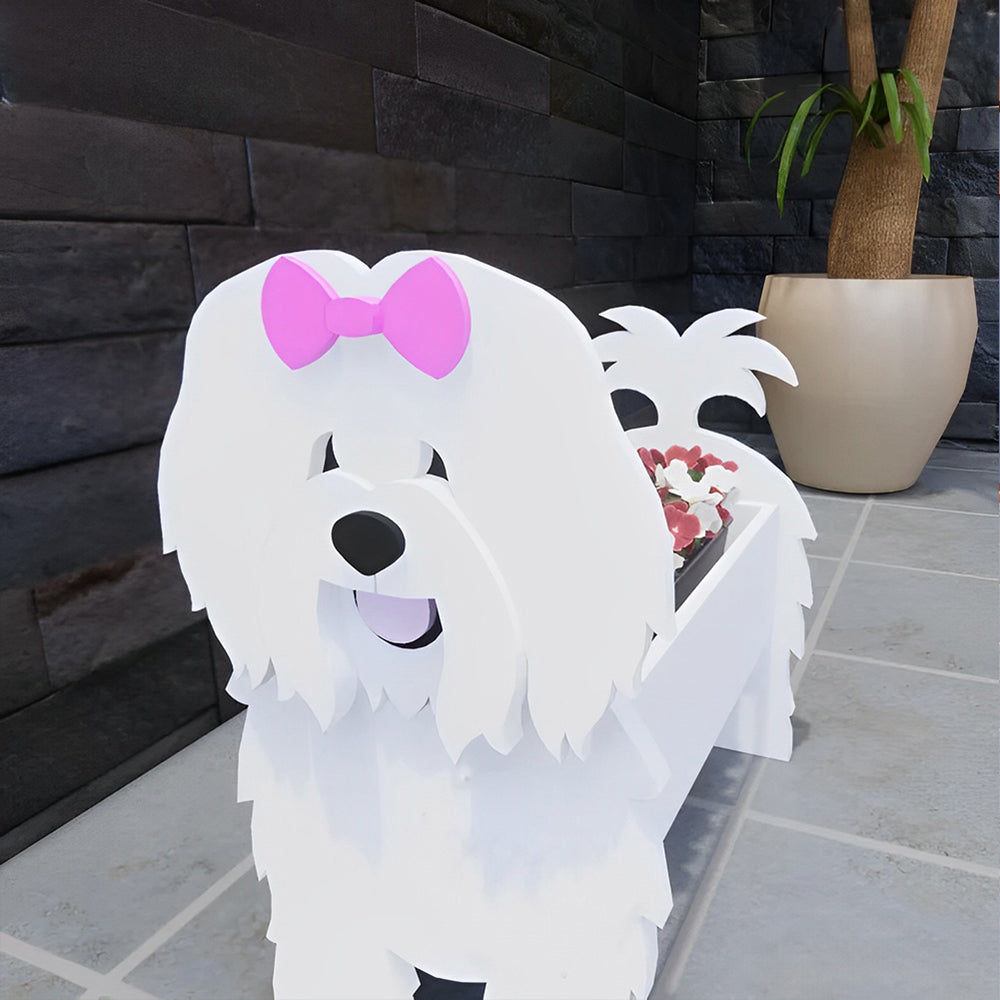 Coton de Tulear Pflanzgefäß