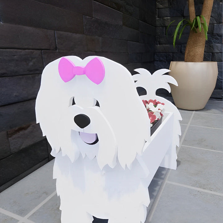 Coton de Tulear Pflanzgefäß