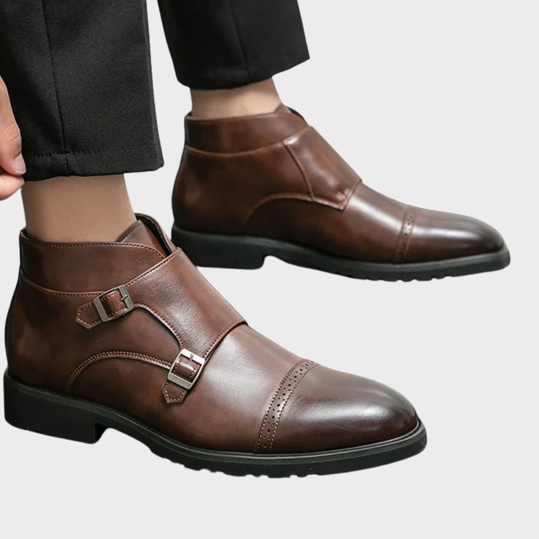Parker | Kunstleder Doppel-Monk-strap Boots