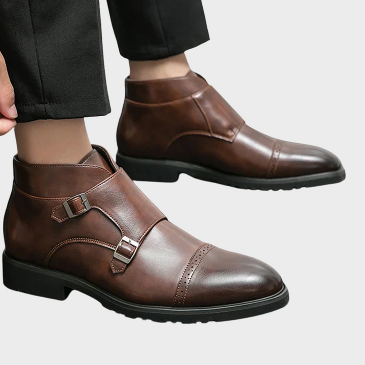 Parker | Kunstleder Doppel-Monk-strap Boots
