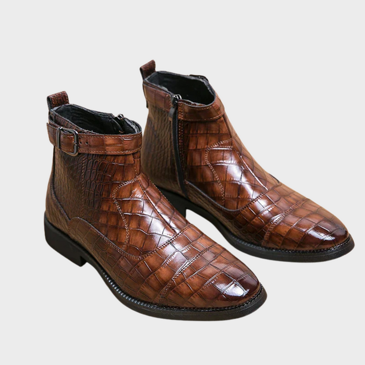 Dylan | Kunstleder Stiefeletten mit Schnalle