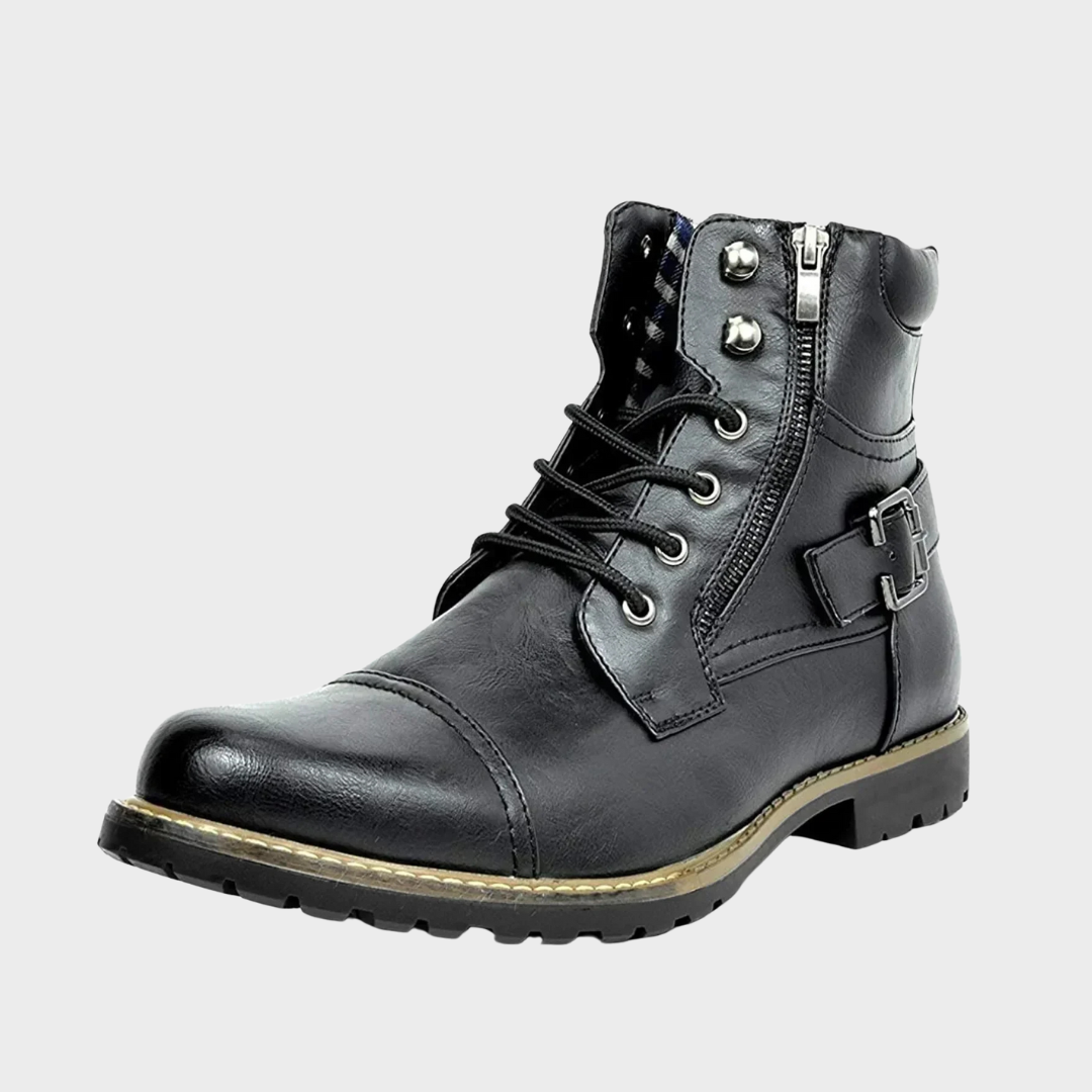 Phoenix | Leather Lace-Up Ankle Boots