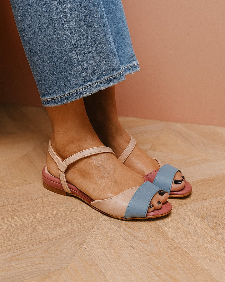 Lara™ | Rosa Colorblock Sandals