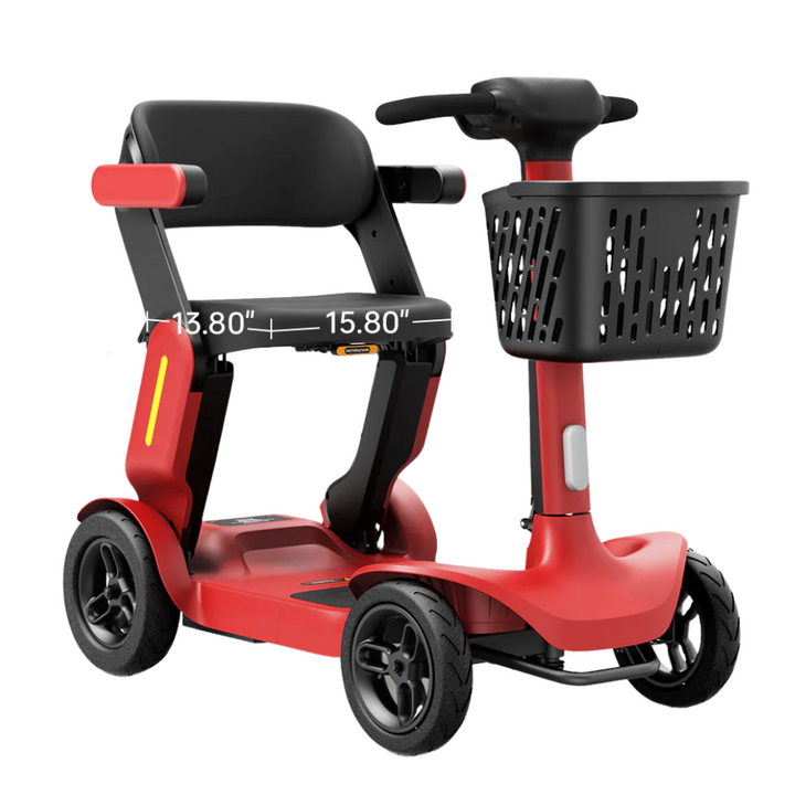 BeeRari (2025) - Manuell faltbarer Mobilitätsscooter - 250W Motor, 120kg Tragfähigkeit, 40 km Reichweite
