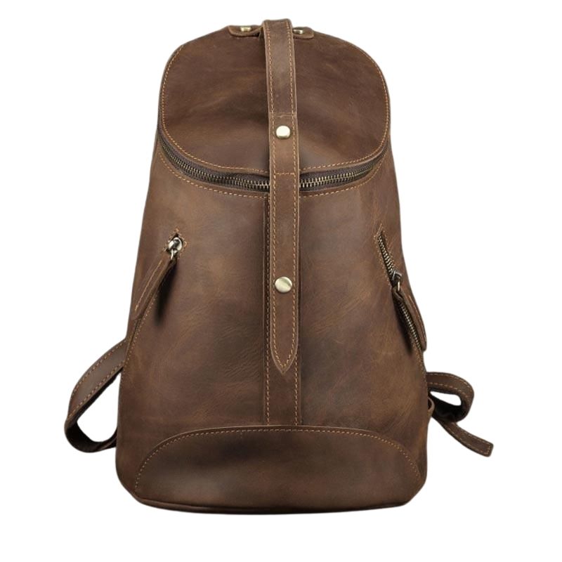 Retro Leder Rucksack für das College