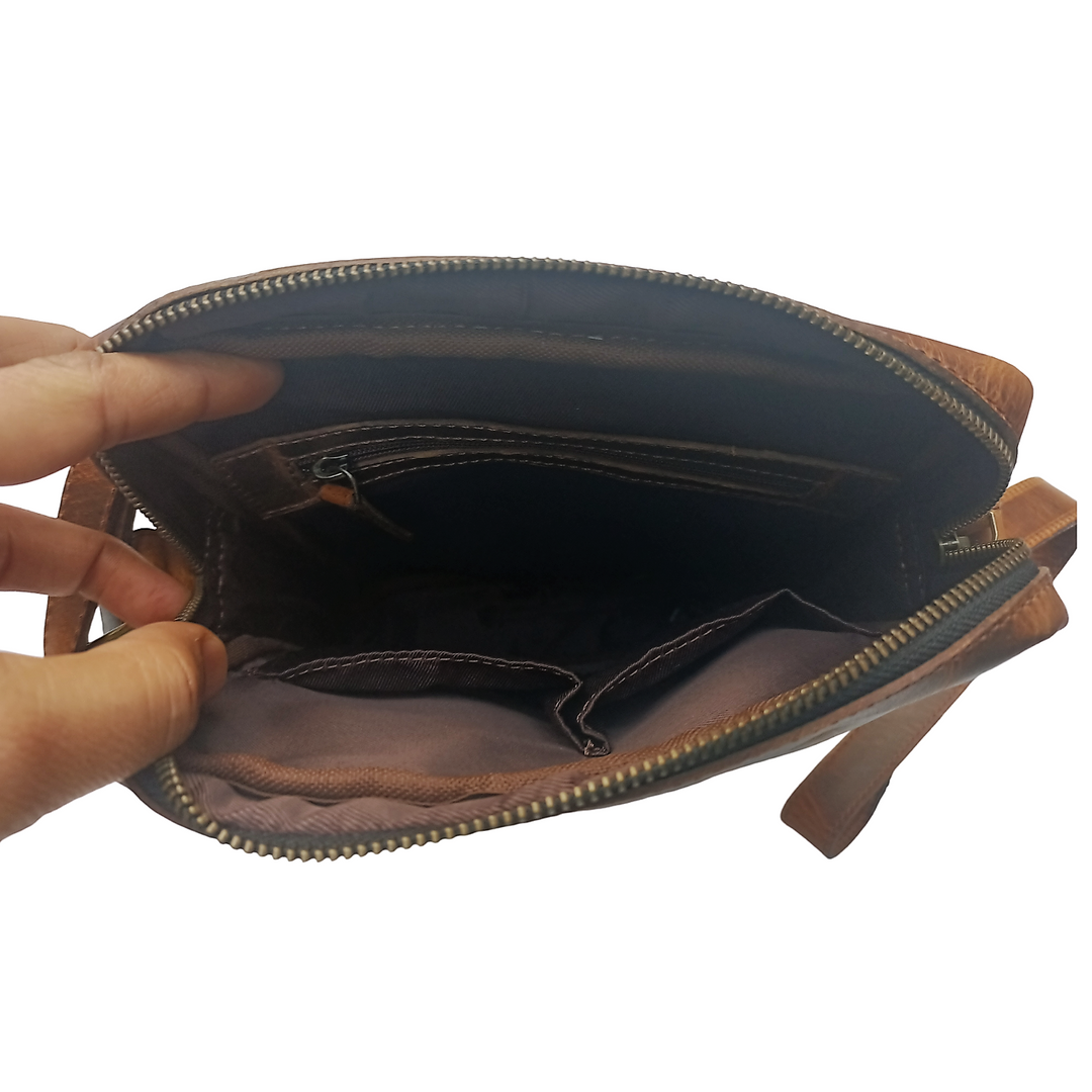 Hunter Damen Tasche aus braunem Leder