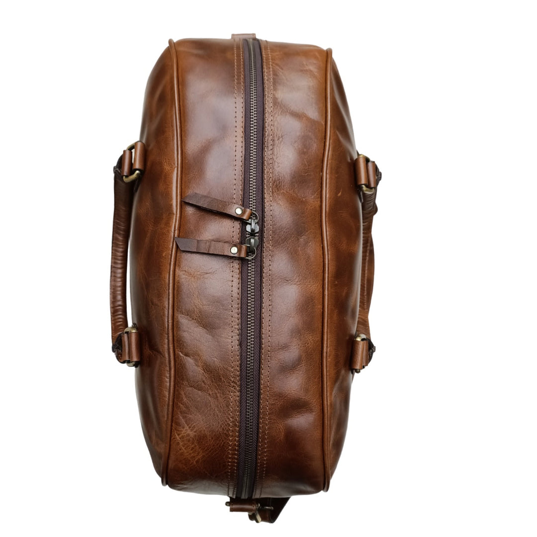Schimmernde Hunter-Leder Damen Mini-Reisetasche
