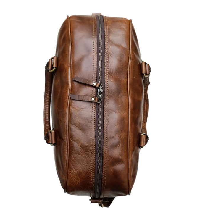 Schimmernde Hunter-Leder Damen Mini-Reisetasche