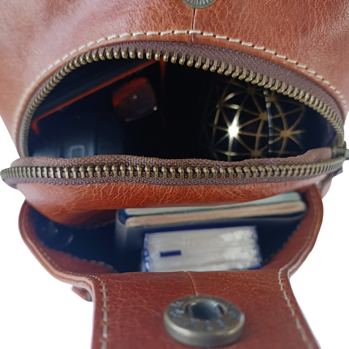 Mobiler Leder-Rucksack
