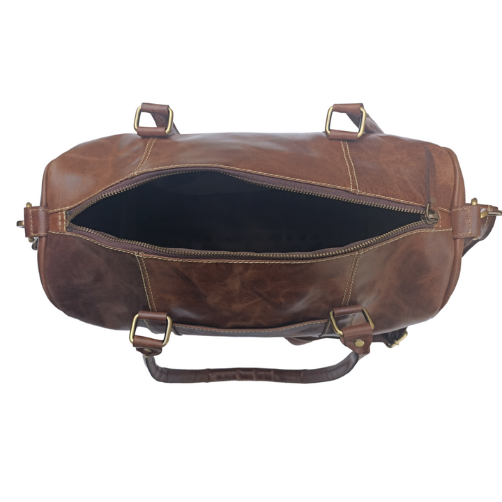 Mini Duffel Bag in Crazy Horse Leather